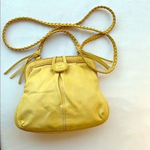 Leather butter yellow purse